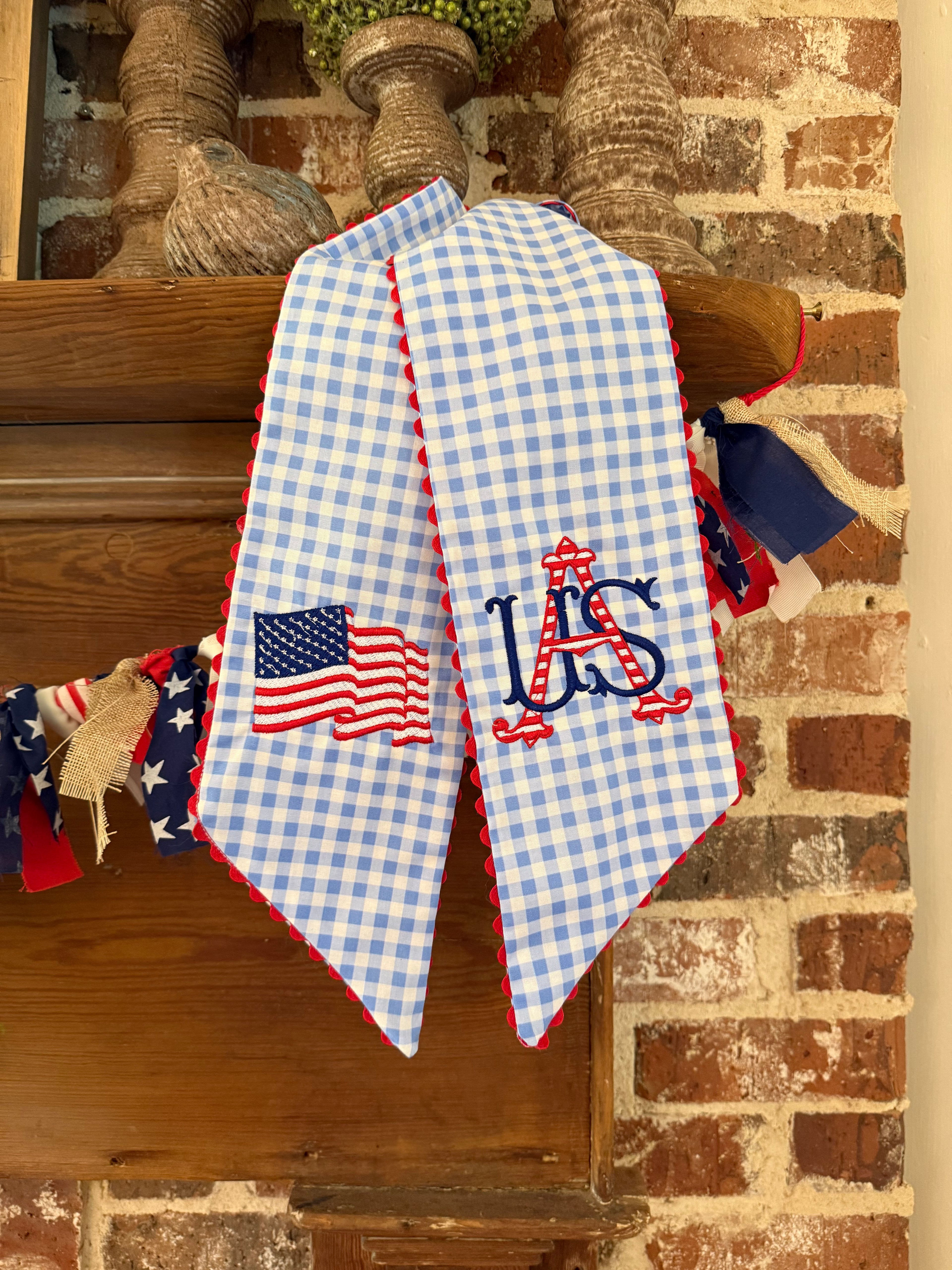 Americana Charm Wreath Sash